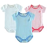 (ハイハート)Hiheart ベビーカバーオール ３枚セット ボディスーツ 夏 新生児肌着スーツ ロンパース 68cm