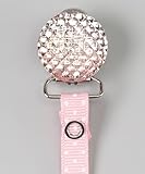 Pink Crystal Dummy Chain, Holder, Pacifier Clip (RQ) (Pink)