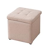 山善(YAMAZEN) 収納スツール兼オットマン(幅37) ベージュ FBS-S(BE)F