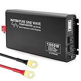DATOUBOSS 純正弦波 インバーター カーインバーター 1000W 12V（直流）を100V/110V（交流）に変換 瞬間最大2000