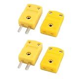 uxcell Kタイプ 熱電対用コネクタ SMPW-K-M/F オス-メスコネクタ 2セット入り