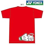 YONEX Tシャツ バドミントン【猫 お昼寝】【16200】【限定】 (レッド, SS)