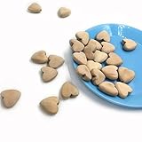 Kissteether 200pcs ナチュラル木製のテーゼ20mm（0.79 ''）穴が付いている未完成の木のハートナチュラルな木製のハートがハートのペンダントを落とすDIYベビーテザーアクセサリー