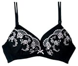 Angeliebe エンジェリーベ マタニティ インナー 授乳兼用 ブラジャー 下着 産前 産後 L字型ワイヤー 授乳ブラ E75 ブラック 23114 23114297