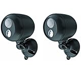 2 Pack Mr Beams MB360 Wireless LED Spotlight with Motion Sensor and Photocell - Weatherproof - Batte