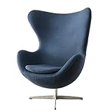 EGG CHAIR　エッグチェア（ファブリック）ダークブルー　　　　　　　　　　　　　　　　　　　【デザイナー：アルネ・ヤコブセン】【セブンチェア】【ラウンジチェア】【リラックス】【椅子】【読書】【ソファ】【ファブリック】【アントチェア】【