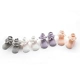 BIANHUAN 靴下 キッズ 女の子 ソックス くつ下 4足セット ベビー 新生児 ジュニア カラフル フォーマル (M:（12〜15ｃｍ）1-3才用)