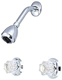Aviditi Olympia Series P-1242 Elite Acrylic Two Handle Shower Set, Chrome [並行輸入品]
