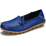（モダンミス）Mordenmiss レディース 春シューズ モカシン ローファー フラットシューズ スリッポン ナースシューズ 34-44サイズ ブルー 41