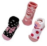 ベビー靴下 ベビーソックス ポップアップ靴下 ソックス 靴下 出産祝い ギフト (水玉柄)