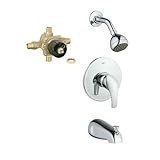 Grohe K35012-35015R-001 Eurosmart Tub/Shower Combination Starlight, Chrome [並行輸入品]