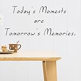 Pop Decors WL-0130-Vb Inspirational Quote Wall Decal, Today's Moments are Tomorrow's Memories [並行輸入品