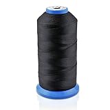 Aussel Black Bonded Nylon Sewing Thread 1500 Yard Size T70 #69 for the Upholstery, Outdoor Market, D