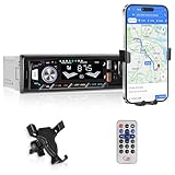 カーラジオ1ディンBluetooth 1DinカーオーディオFM ラジオ電話ホルダー カラフルなバックライト SWC 車 MP3 MP5 プレーヤー カーステレオ 1 Din Bluetooth ハンズフリー TF USB &AUX デジタル メディア レシーバー車のラジオ Bluetooth