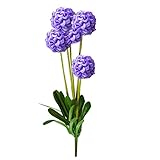 造花　ボールラベンダー 　5本　ライラック