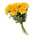 Baosity 美しい　人工花　ひまわり　ブーケ　植物　花瓶　花　結婚式　母親の日　装飾　全6色 - 黄