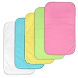 green sprouts 5 Count Waterproof Absorbent Terry Burp Pad, Pink by green sprouts [並行輸入品]