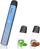 ECOCCO 電子タバコ 互換用dr.vape model2セットドクターベイプ2 本体 爆煙 ドクターベイプ2バッテリー スターターキット大容量450mAh 互換セット ミントメンソール クラシックスモーク フレーバーカートリッジ 2個付き（青いバッテリー）