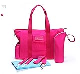 【ginza福ya MTB-7】マザーズバッグ　ショルダー　2WAY　タイプ　哺乳瓶保温ケース付き　おむつ替えシート　ベビーカー取り付けストラップ　ショルダーベルト　４点セット付き　軽量 大容量 トー