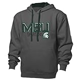 NCAA Michigan State Spartansベンチマークカラーブロックプルオーバーフード、XXL、グラファイト/ Athleticハンター