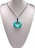 All Natural Ocean Wave Pendant Teething Necklace For Mothers-Donut Shaped Design Chewable Jewelry by