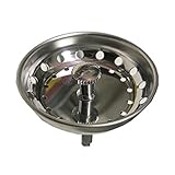LASCO 03-1055 Long Post Kitchen Sink Basket That Fits All Standard Sinks Opening, Chrome Plated Fini