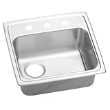 エルケイlradq191865lx 18ゲージstainless-スチール19 " x 18 " x 6.5 "シングルボウルトップマウントキッチンシンク