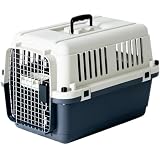 プチリュバン ペットキャリー DX60 猫用 小型犬用 中型犬用 IATA基準クリア クレート 14kgまで Lサイズ 奥行き60.5 x 幅40.5 x 高さ40.5cm 猫 犬