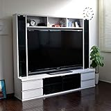テレビ台 ハイタイプ 壁面家具 リビング壁面収納 60インチ対応 TV台 テレビラック ゲート型AVボード 180cm幅 TCP364-WH J-Supply