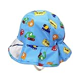 ホットビスケッツ(mikihouse) 働く車＆お花☆レインハット（雨用帽子） Ｍ(50-52cm) ブルー（15）