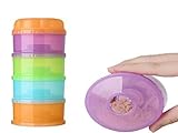 Life Origion Baby Milk Powder Formula Dispenser Stackable Food Pots Snack Container-Four Layer Case 