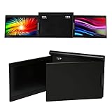 トリプル ポータブル モニター、ラップトップ デュアル スクリーン エクステンダー、13.3 インチ 1080P HD IPS ディスプレイ、Type C プラグ アンド プレイ、Windows OS X PC と互換性あり(X50)