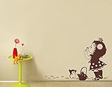 Pop Decors A Girl Blows Away Dandelions Beautiful Wall Stickers for Kids Rooms [並行輸入品]