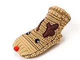 (マッドパイ)Mud Pie ベビー/キッズ ニットソックス/靴下 131229 KNIT REINDEER SOCKS/トナカイ/クリスマス ブラウン 3 Age+and up(3才以上) [並行輸