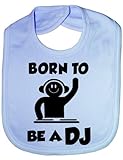 Born To Be A DJ - Funny Baby/Toddler/Newborn Bib Gift blue by Print4U