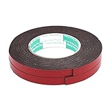 uxcell　スポンジテープ　粘着テープ　スポンジフォームテープ　片面　レッド　12x2mm　10M長さ　２個入り