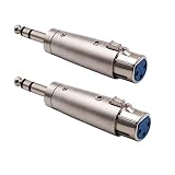 WYMECT 1/4 TRS から XLR メス アダプター メス XLR から 1/4 ステレオ バランス オーディオ コネクター - 2個パック