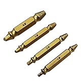 4in1 スクリューエクストラクタ ドリルビットツール 壊れたボルトリムーバー （1＃、2＃、3＃、4＃） プラスチックケース付き,