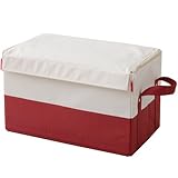 東洋ケース ストレリアプラス 収納ラック(Lサイズ) 幅43×奥行27cm アイボリー/レッド ESTP-RBL-IVRD