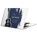 MacBook Air 13インチ 2022～2025 M2 / M3 / M4 用 スキンシール モデル A2681 / A3113 / A3240 igsticker マックブック エア Mac 13" inch 用シール フィルム ステッカー 006261 ギター 英語 文字