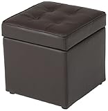 不二貿易 ボックススツール 36×36cm 合成皮革 ブラウン 79258
