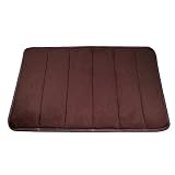 (Coffee) - Mikey Store Ultra Soft Anti-Slip Mats Carpet Bath Toilet Vertical Strips Vertical Stripes