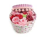 世都華 プリザーブドフラワー 布張りラウンドボックス ピンク st-pinkr