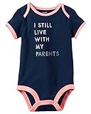 カーターズ Carter's ボディスーツ ロンパース I Still Live With My Parents Collectible Bodysuit 24M (83-86cm) & モスリン ウ