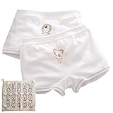 【SK】 2枚組 BG120 高級 コットン 白 子供用 ボクサーパンツ キッズ 女の子 肌着 快適 下着 パンツ くま コアラ (120, 女児 ボクサー)