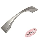 Cosmas 6263snサテンニッケルモダンキャビネットハードウェアハンドルプル – 3 – 3 / 4 "インチ( 96 mm )穴中心 – 10パック