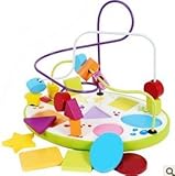 JANOD ビーズコースター シェイプ＆カラー 色・形 いろ・かたち Looping Puzzle Shape & Colours【知育玩具】【木製玩具】