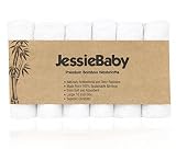 Jessiebaby Extra Soft Baby Bath Washcloths,100% Natural Bamboo Towels,10x10 (White) by JessieBaby