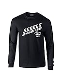 NCAA UNLV Rebels斜めストライプ加工長袖Tee、XXL、ブラック