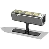 金長 仕上鏝ステン 0.3mm厚 黒塗角柄 120mm